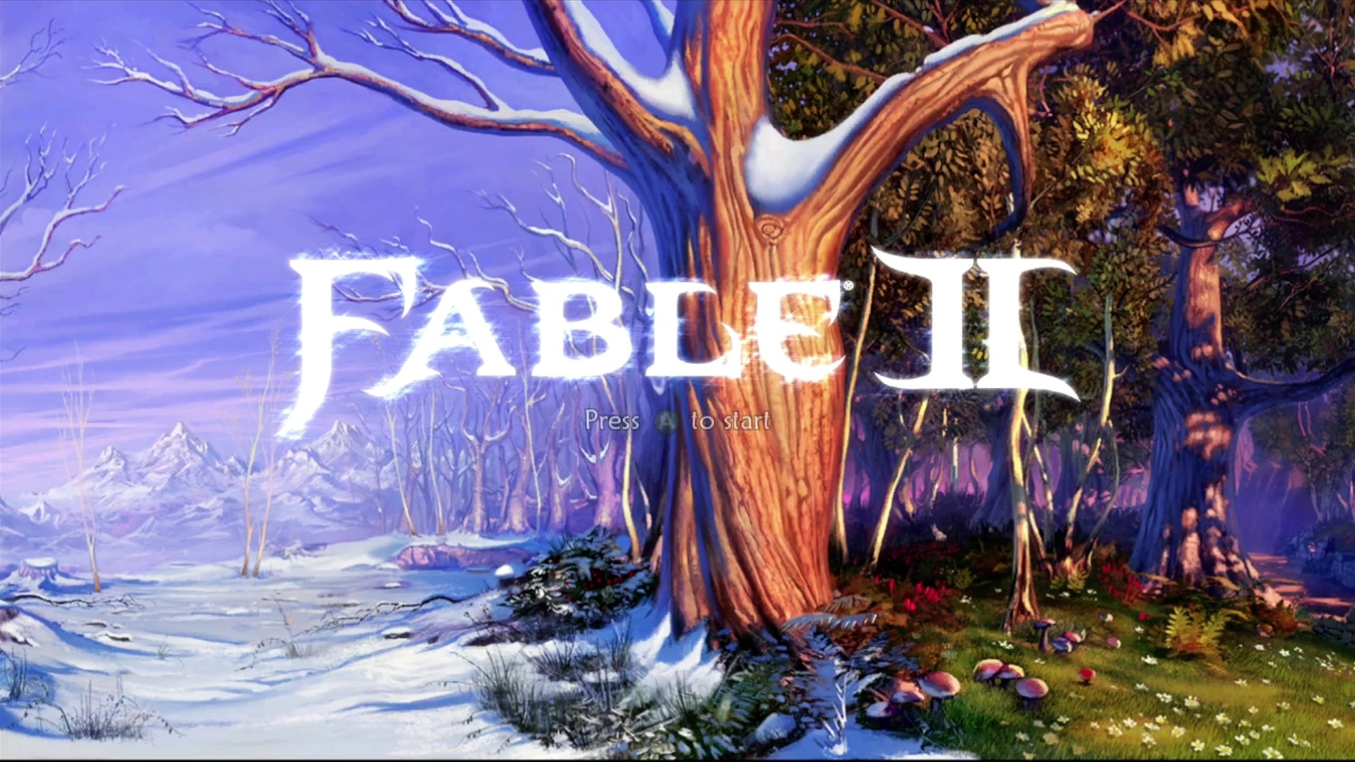 Fable II title screen for Xbox 360